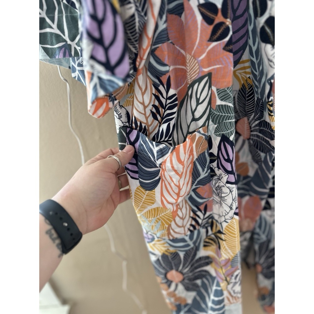 Vera Bradley Womens Bath Robe Size 2x 3x Palm Floral Sleepwear Lounge Kimono - Picture 3 of 7